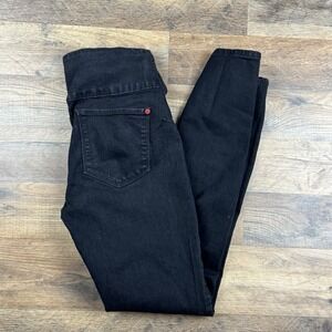 Spanx Ready To Wow Coated Jeans Womens Small BLACK Shaping Skinny‎ READ